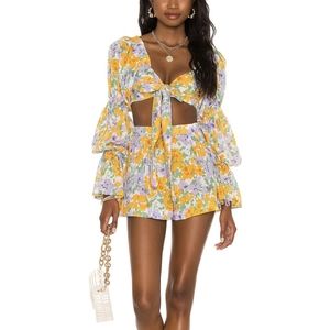 Tularosa Lydia Short in Periwinkle Floral Small New With Tags